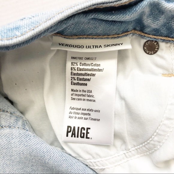 Paige | Verdugo Ultra Skinny Harriett Dest Jeans - Picture 8 of 8